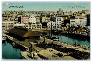 c1910 Aerial View Steamboat Buildings Auckland New Zealand Unposted Postcard