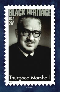 Postcard  Thurgood Marshall Famed Civil Rights Lawyer African-American Justice