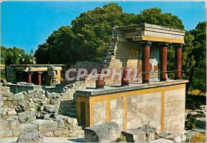 Postcard Modern Crete Knossos Palace the guard post