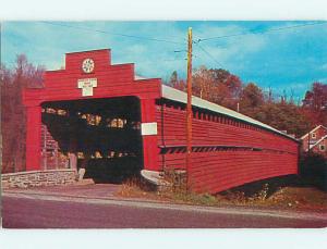 Unused Pre-1980 COVERED BRIDGE Lenhartsville Pennsylvania PA t7406@