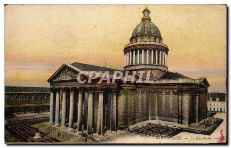 Paris Old Postcard Pantheon
