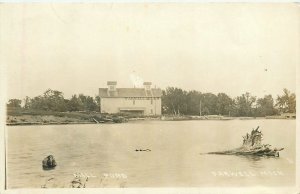 Postcard RPPC 1912 Michigan Farwell Mill Pond occupational 23-13606