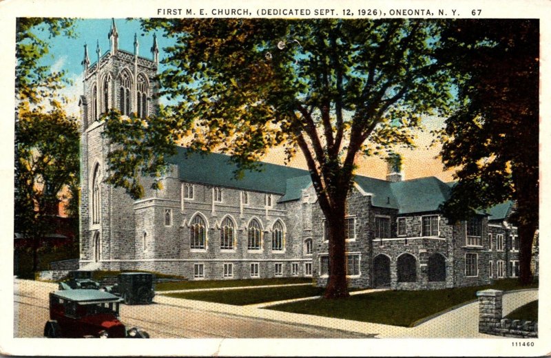 New York Oneonta First Methodist Episcopal Church Curteich