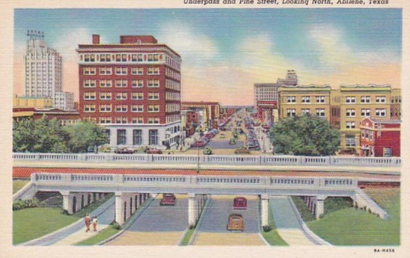 Texas Abilene Underpass and Pine Street Looking North Curteich