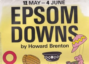 Epsom Downs Horse Racing Play 1980s York Theatre Poster