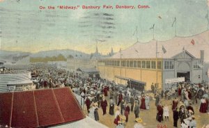 ON THE MIDWAY DANBURY FAIR CONNECTICUT POSTCARD 1911