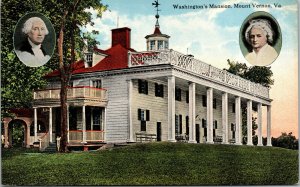 Vtg George Washington's Mansion Mt Vernon Virginia VA Postcard