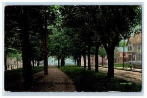 1912 Scene of Trees in Park New Britain, Connecticut CT Posted Postcard 