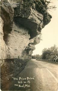 MO, Noel, Missouri, The Prize Drive, US 71, RPPC