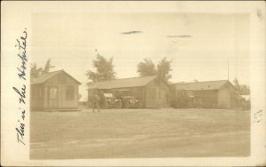 Military Hospital Buildings Framingham MA Cancel 1918 Real Photo Postcard