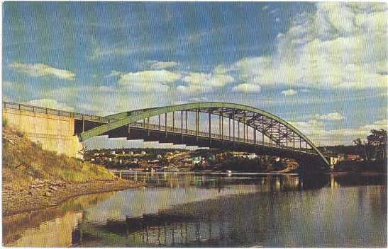 Sydney River Bridge, Cape Breton, Nova Scotia, Canada, Chrome