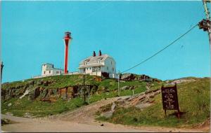 Yarmouth Light Bay of Fundy, Cape Forchu Nova Scotia Canada Postcard I20