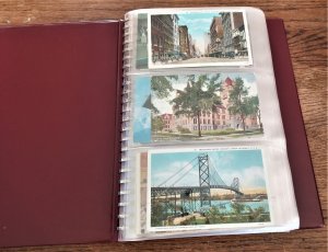 600+ Post Cards in Three 3 row cover albums.