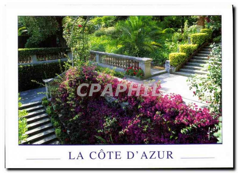 Postcard Modern Colors and light of France Gardens of the Riviera