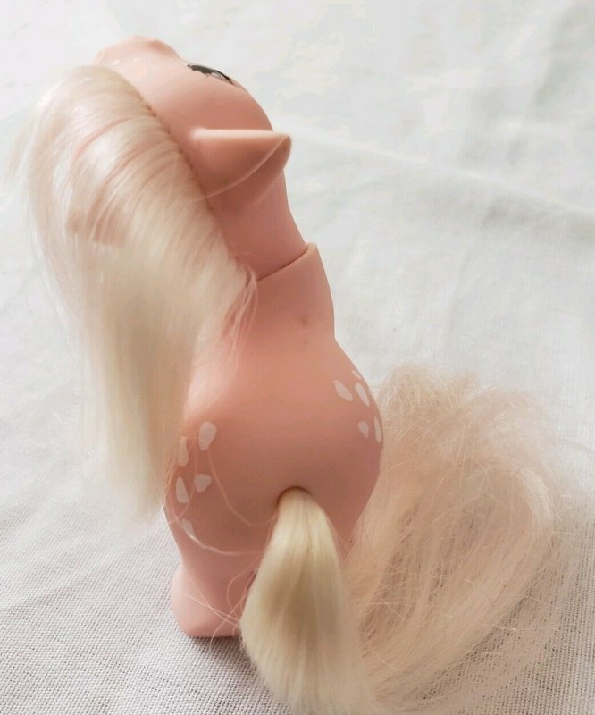 Baby Cotton Candy My Little Pony 1984 G1 W/ Pink Mane, Tail & Body