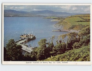 Postcard Spanish Trawlers at Bantry Bay, Ireland