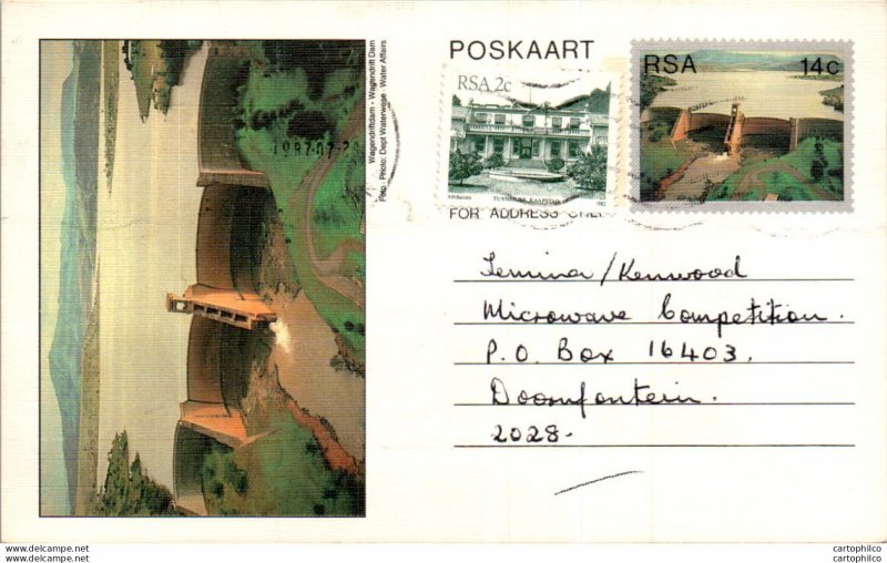 RSA South Africa Postal Stationery Dam to Doornfontein