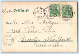 Saxony-Anhalt Germany Postcard Greetings from Hexentanzplatz i. Bodethal 1903