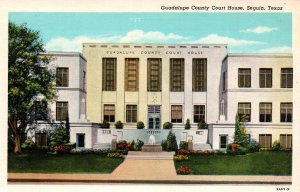 Sequin, Texas - The Guadalupe County Court House - 1940s