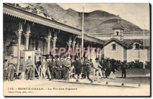 Old Postcard Monte Carlo Monaco Le pigeon shooting