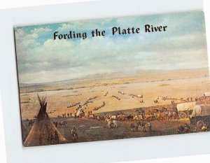 Postcard Fording The Platte River, Nebraska