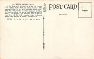 #5700. A Pueblo Indian Child Divided Back Postcard