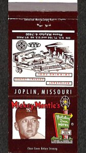 Joplin MO Mickey Mantle's Holiday In Matchbook Cover,