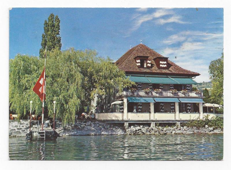 Switzerland Lutry Lausanne Pierre Paris Restaurant Postcard