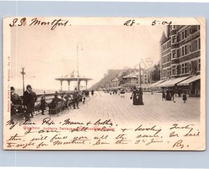 K49/ Quebec Canada Postcard c1910 Dufferin Terrace Citadel People 373