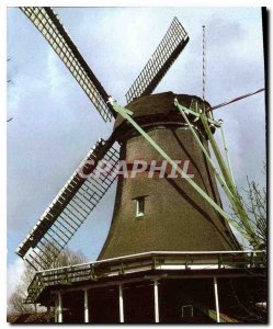 Postcard Modern Zaan Koog ald Oliemolen Het Pink