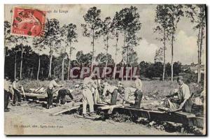 Old Postcard Militaria Line Train