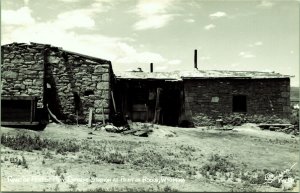 RPPC Pony Express Ruins Point of Rocks Wyoming Real Photo Postcard