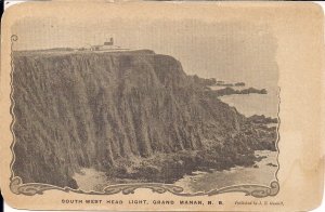 CANADA Grand Manan Island NB, South West Head Lighthouse, 1907, Art Nouveau