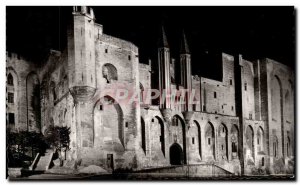 Old Postcard Avignon Night Effect Occidentaie Facade of the Palace of the Pop...