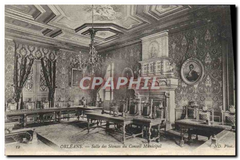 Postcard Old Orleans Salle Des Sittings From City Council