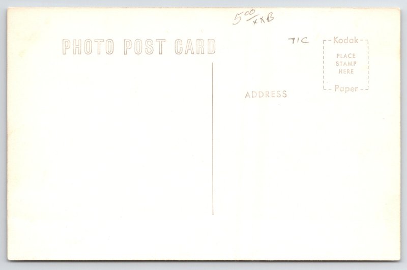 Fairbanks~University of Alaska Lovely Lady by 11' Brown Bear & Moose~RPPC c1950