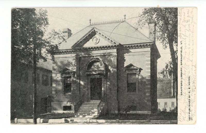 VT - Springfield. Spafford Library
