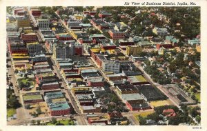 JOPLIN, Missouri MO  AERIAL~BIRD'S EYE VIEW Of CITY 1947 Curteich Linen Postcard