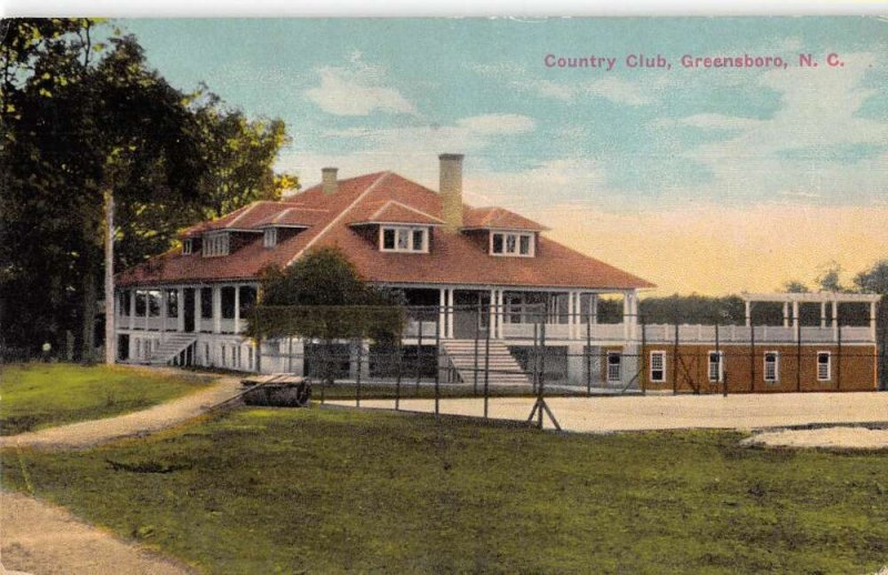 Greensboro North Carolina Country Club Vintage Postcard AA17837