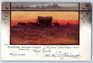 The Travelers Insurance Company Hartford CT The Pioneer Advertising Postcard