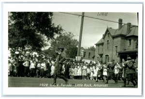 1928 UCV Parade US Army Band Little Rock Arkansas AR Reprint Postcard