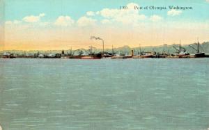 PORT OF OLYMPIA WASHINGTON POSTCARD FROM CHAMBER OF COMMERCE