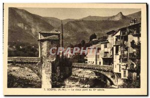 Postcard Old Sospel The Old Bridge