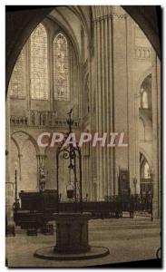 Old Postcard Coutances Interior of the Cathedral Le Puits