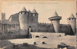 BF7979 le chateau entree principale carcassonne france      France