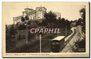 Old Postcard Evian les Bains Funicular Royal Hotel