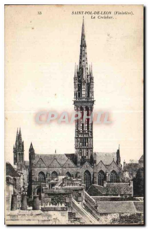 Old Postcard Saint Pol De Leon (Finistere) The Creisker