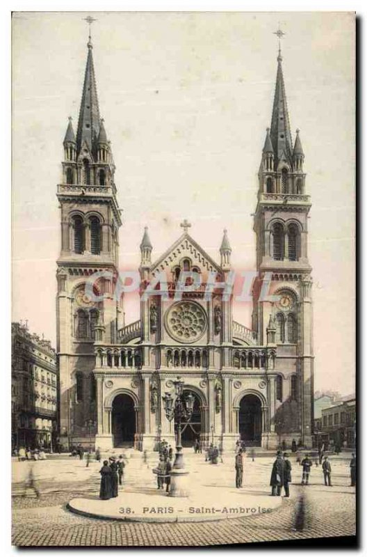 Old Postcard Paris Saint Ambroise