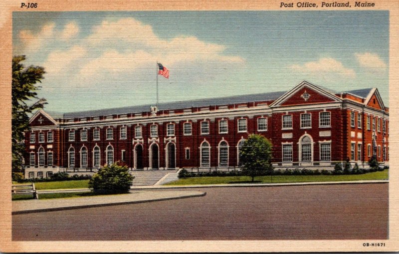 Maine Portland Post Office Curteich