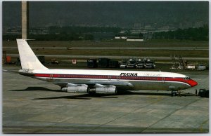 Airplane Pluna Uruguay Boeing B-707-321B N729Q MSN 20029 Rio De Janiero Postcard